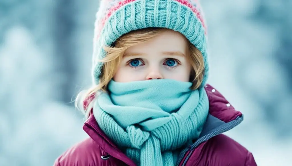 criança protegida do frio
