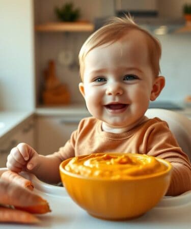 Deliciosa Papinha de Batata Doce com Cenoura receita fácil para o bebê