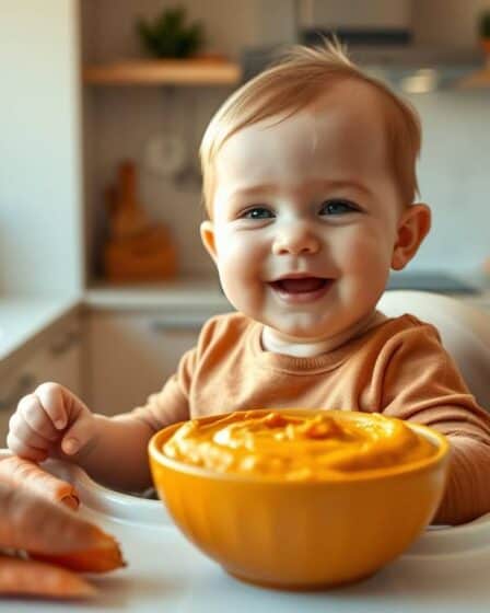 Deliciosa Papinha de Batata Doce com Cenoura receita fácil para o bebê