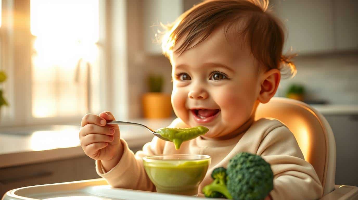 Papinha de Brócolis com Batata para o bebê