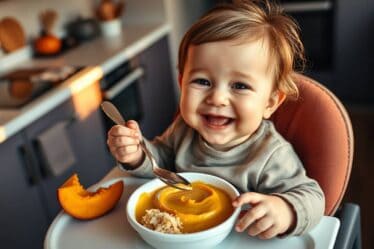 Purê de Abóbora com Arroz com passo a passo simples para o bebê