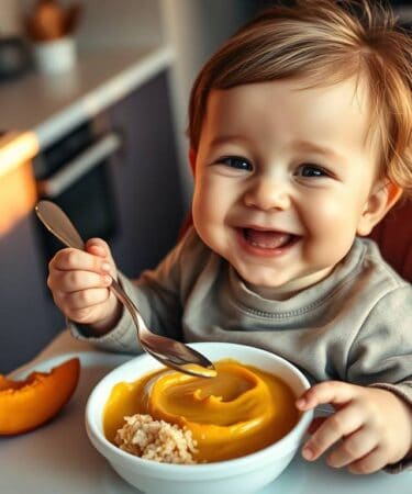 Purê de Abóbora com Arroz com passo a passo simples para o bebê