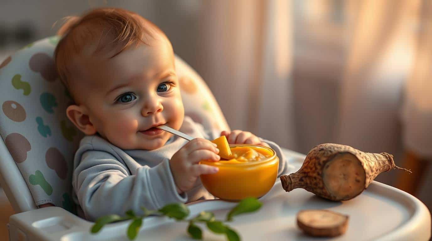 Purê de Inhame para Bebês saudável e cremoso
